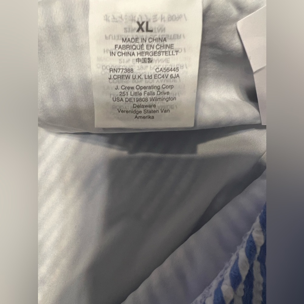 New J. Crew Blue and White Striped One-Shoulder Swimsuit! Too big for me! - Picture 6 of 11